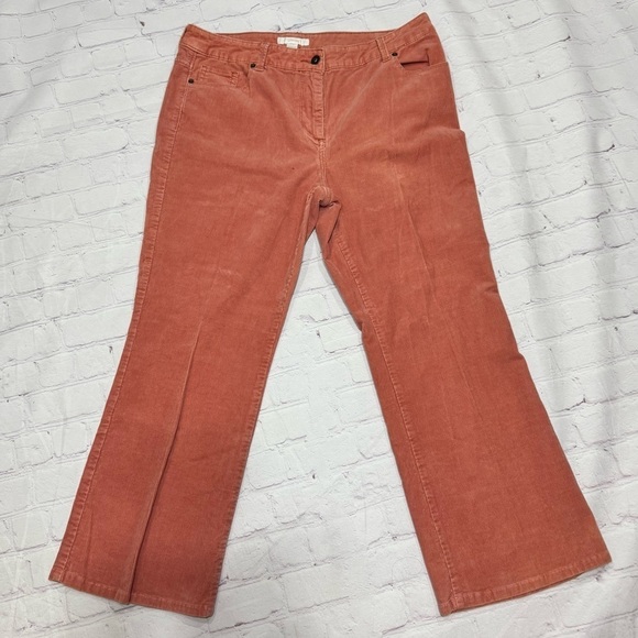Chico's Denim - CHICO’s Corduroy Peach Orange Women’s Boot Cut Pants size 2.5 or Large EUC